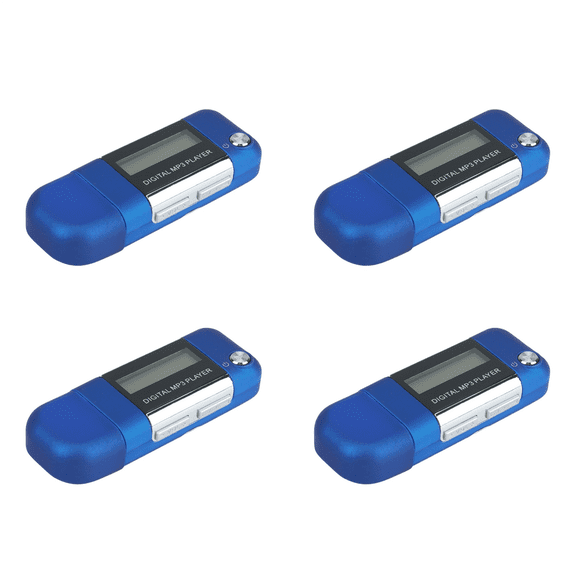 4X Mp3 Player 4GB U Disk Music Player Supports Replaceable AAA Battery, Recording (Blue)