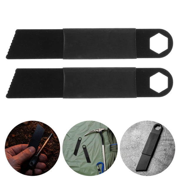 ADDHAT 30Ud Herramienta Iniciadora De Fuego Para Camping Inoxidable Encendedor De Portátil Negro
