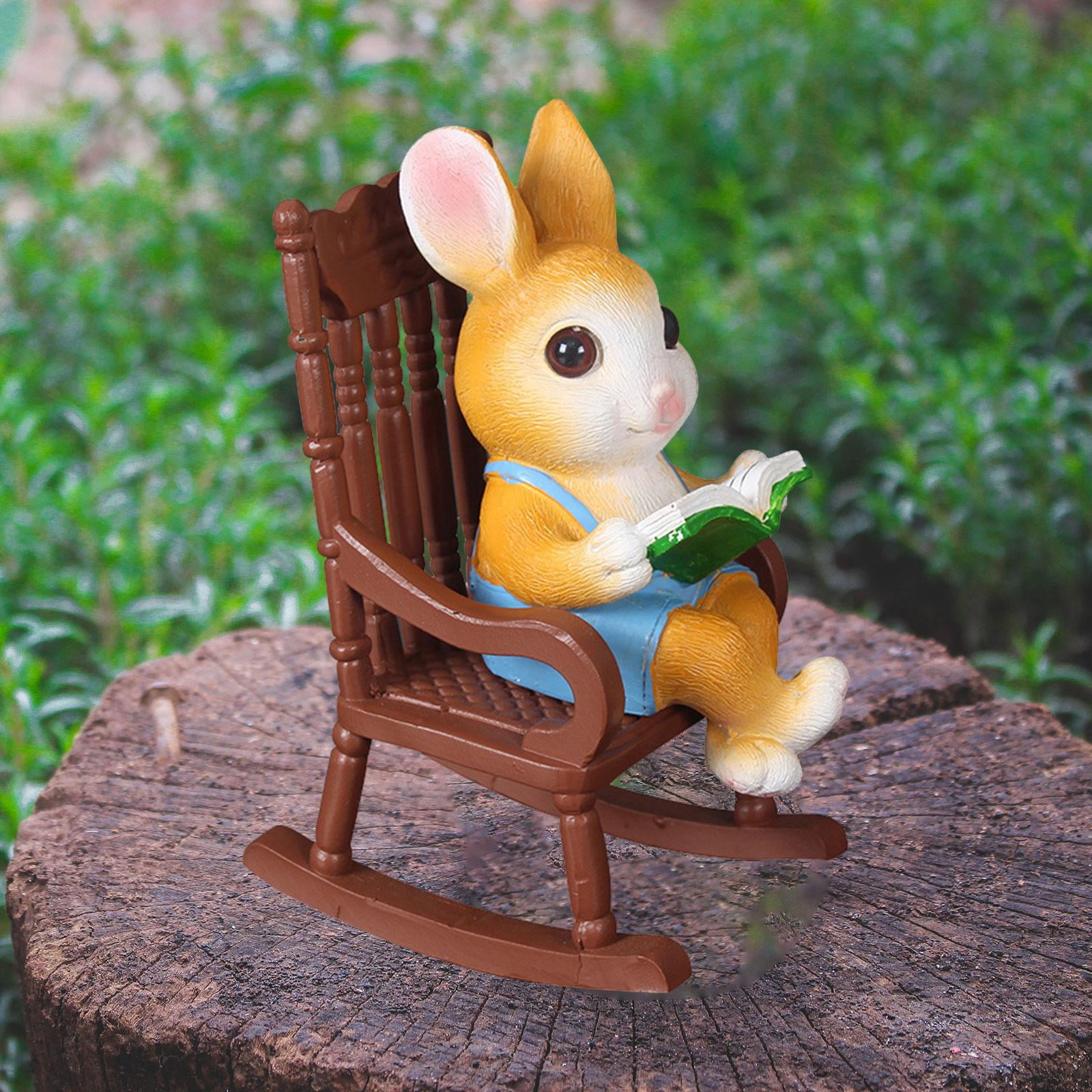 WLPZXP Garden Statue Animal Sculpture Cute Cartoon Creative Resin Tabletop Ornament for Male