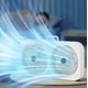 thumbnail image 1 of Ventilador portátil de doble cabeza para sobremesa y montaje en la pared | Refrigeración de alta potencia ajustable de 3 velocidades | Diseño recargable, silencioso y eficiente energéticamente por, 1 of 7