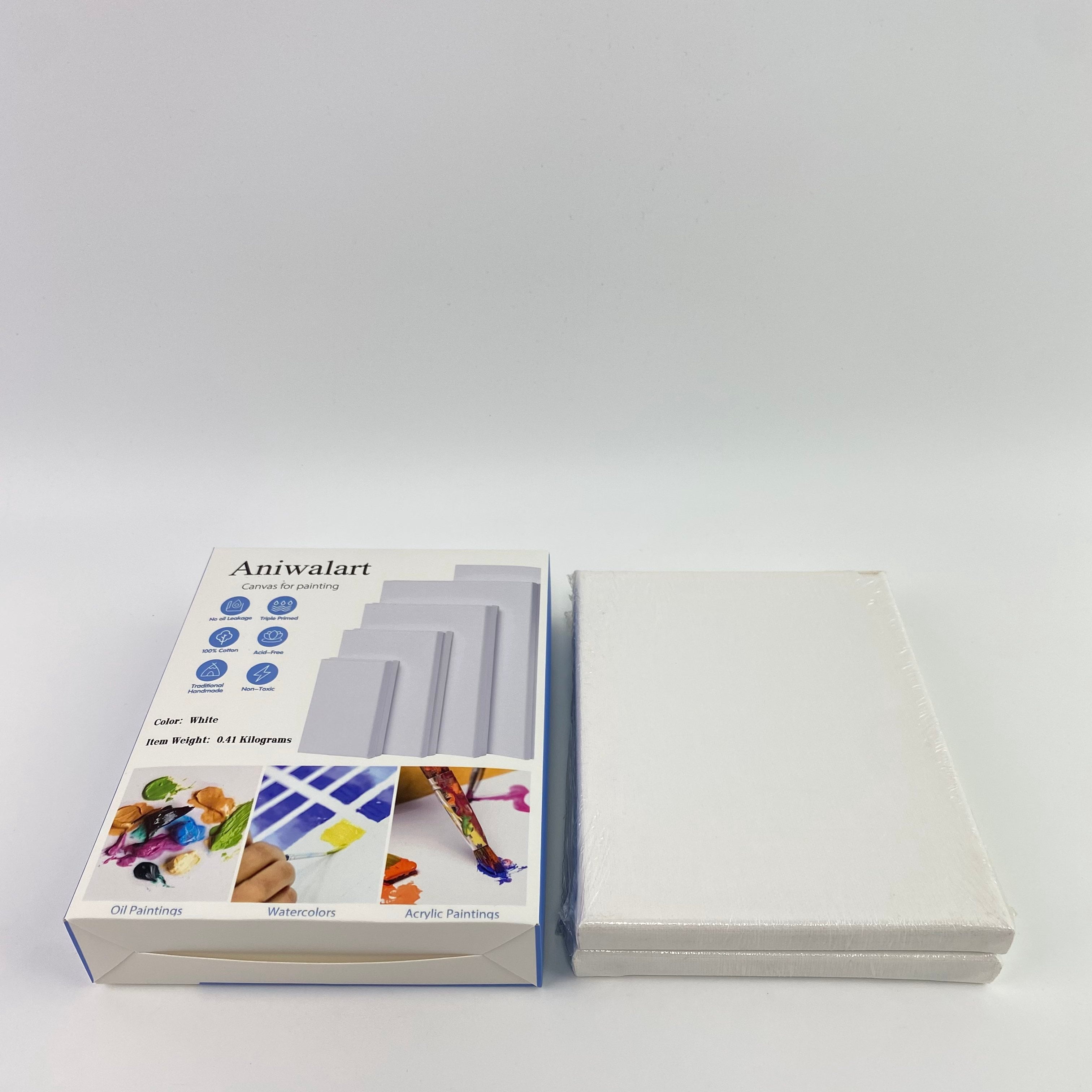 Aniwalart Canvas for painting,Canvas Boards for Painting Bulk,Art Novices Blank Canvas Panels, Gesso Primed 100% Cotton for Acrylic Oil Watercolor Tempera Paint