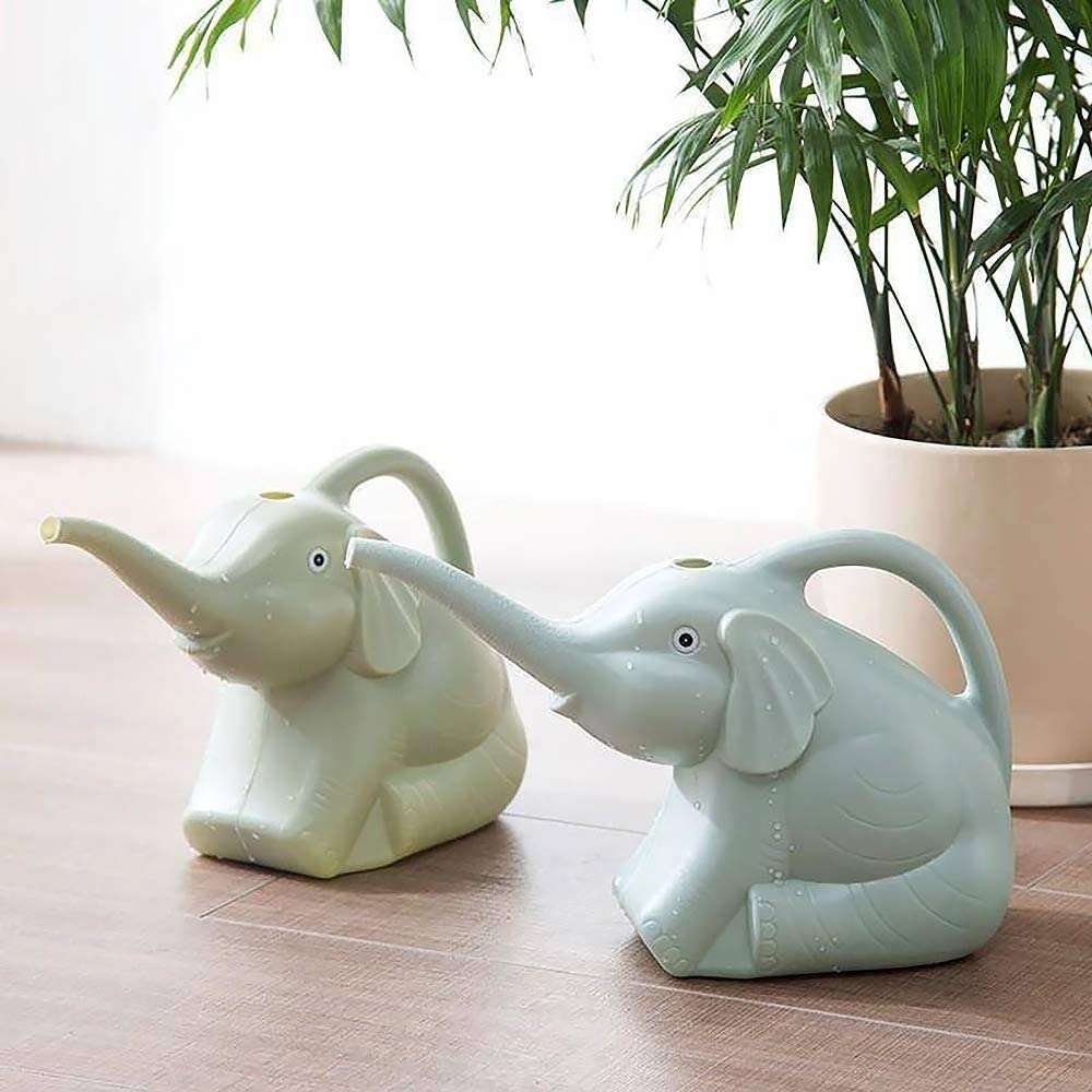 Crday 2pcs Elephant Watering Cans Small Novelty Animal Pots Plastic