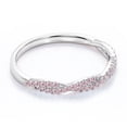 thumbnail image 4 of JeenMata Alianza de Boda de Media Eternidad con Forma Redonda de 0,25 Quilates y Piedra Natal de Octubre con Pavé de Turmalina Rosa en Oro Blanco de 18 K sobre Plata, 4 of 6