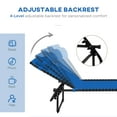 thumbnail image 4 of Outsunny Chaise Longue Pliante d'Extérieur, Chaise Longue Réglable en 4 Positions, Chaise Longue Inclinable pour le Camping, la Randonnée et le Jardin, Bleu Marine, 4 of 10