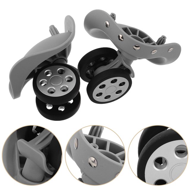 WHAMVOX 2Pares Para Equipaje Resistentes Giratorias Y Fáciles De Instalar Gris Plástico Duradero