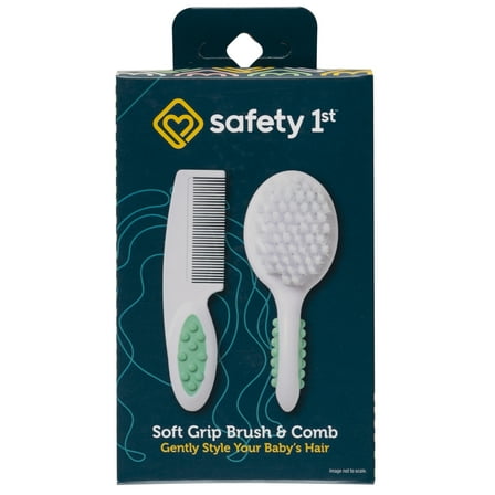 Safety 1st Soft Grip Brush & Comb, Artic Blue