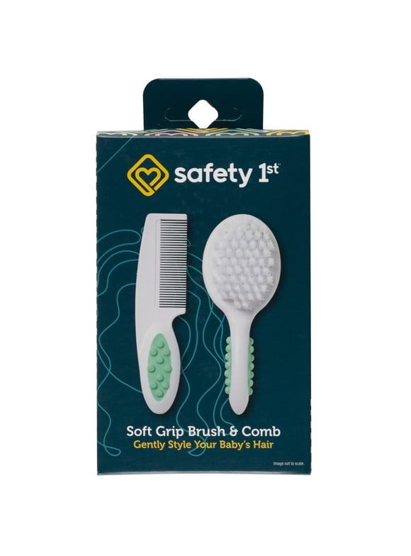 Safety 1 Soft Grip Brush & Comb, Artic Blue