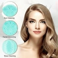 thumbnail image 3 of Unique Bargains Silicone Facial Cleansing Brush Multifunction Handheld Face Scrubber for Face Skincare Green 6.10"x1.57", 3 of 7