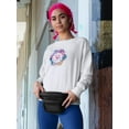 thumbnail image 2 of Om Sign And Lotus Flower.   Sweatshirt Women -Image by Shutterstock, Female Small, 2 of 4