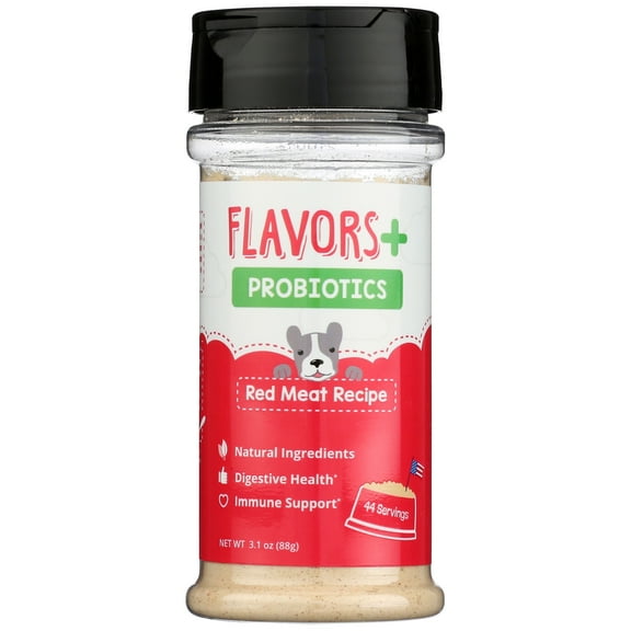 FLAVORS   Probiotic Dog Food Topper, Red Meat Recipe, 3.1-Ounce