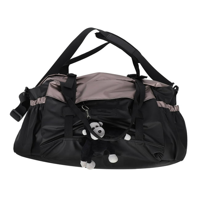 SKISUNO Multi Functional Black Nylon Fitness Bag Large Capacity Sports Bag for Travel