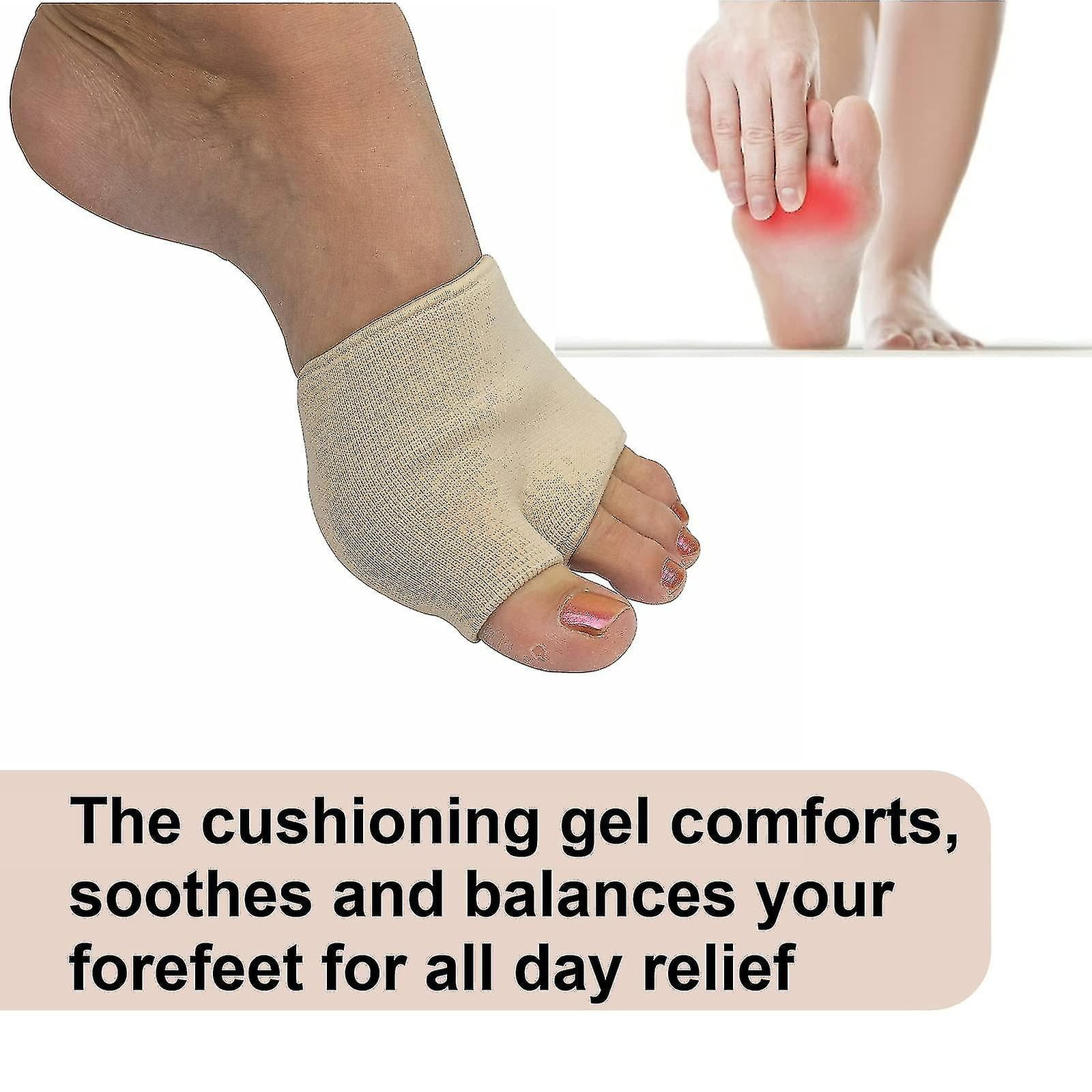 Metatarsal Gel Protector Cushion Pads Relieve Ball Of Foot Pain