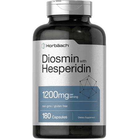 Diosmin Hesperidin | 1200 mg | 180 Capsules | for Men and Women | by Horbaach