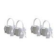 thumbnail image 2 of Cesta de flores Moyic 2 piezas con lazo de diseño Simple Blanco natural, 2 of 6