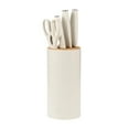 thumbnail image 1 of Kitchen Set 5PCS Stainless Steel Set With Block High White Kitchen Set With Ergonomic Handle For Chopping Slicing Cutting Paring (White), 1 of 9