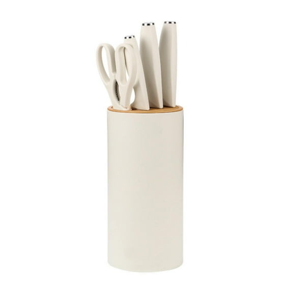 KDFWDM Knife Set for Kitchen, 5-Pieces Cooking Knife Set with Storage Knife Holder, Sharp Stainless Steel Knife Block Set for Cutting Slicing Dicing Chopping