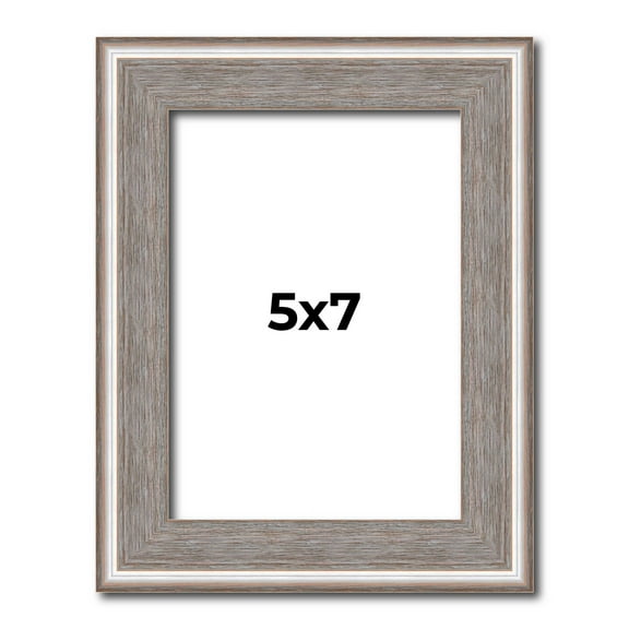 5x7 In Frame Grey Real Wood Picture Frame Width 1.25 inches | Interior Frame Depth 0.5 inches |