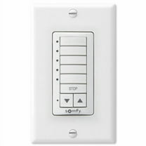Somfy Decoflex Wirefree RTS Wall Switch, 5-Channel, White (1810813)