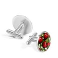 thumbnail image 3 of Apple Men's Cufflinks for Formal Attire, Made of Stainless Steel, for Business Meetings, 3 of 6
