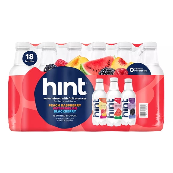 Hint Flavored Water Variety Pack, 16 Fluid Ounce (Pack of 18)