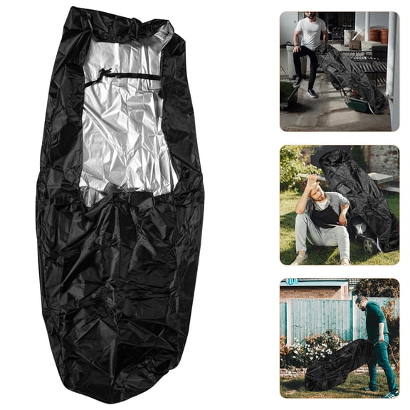 BESTYASH Waterproof Lawn Mower Cover Outdoor Tear Resistant Black Cloth