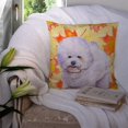 thumbnail image 3 of Carolines Treasures BB9909PW1414 Bichon Frise Fall Fabric Decorative Pillow 14Hx14W multicolor, 3 of 4