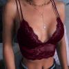 

RPVATI Women s Sexy Eyelash lace Hollow Out Underwire Bra Comfort Plus Size Floral See Through Push Up Bras for Women