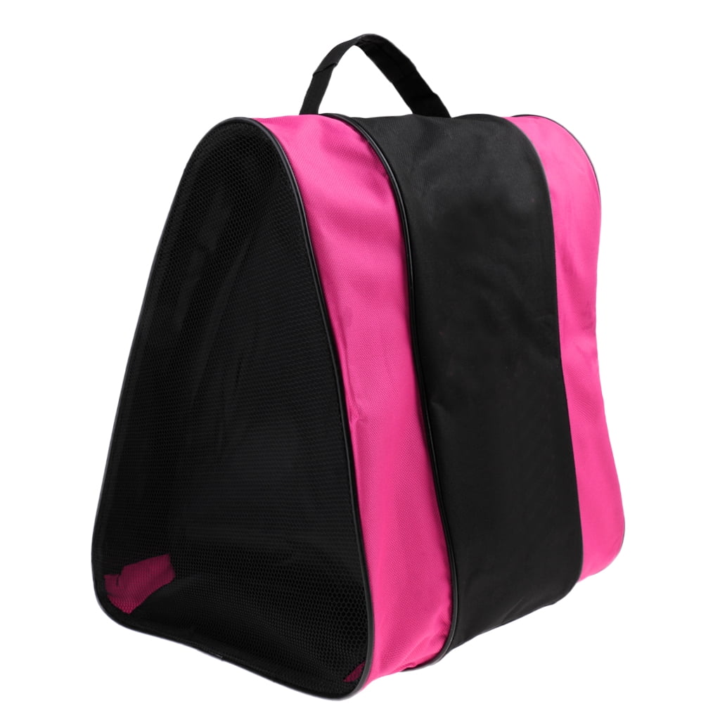 Inline Roller Skating Boots Bag Ice Hockey Skates Carrier Bag Pouch Pink 