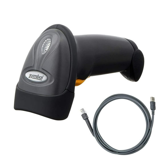 Symbol LS2208 Handheld Corded 1D Bi-Directional Laser Barcode Scanner Black