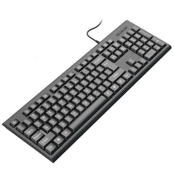 104 Keys Cord Gaming Keyboard Ergonomic Mechanical Keyboard Chocolate for PC