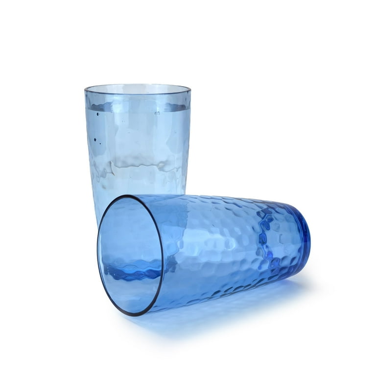 Yalin 20 Ounce Acrylic Drinking Glasses, Reusable Plastic Tumbler,  Stackable, BPA-Free, Shatter Proof, Dishwasher Safe, Set of 6 Cups (Blue) -  Walmart.com
