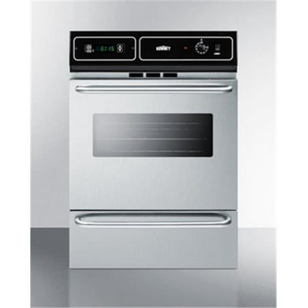 Summit 24 in. Wide Built-in Electric Wall Oven with Stainless Steel Door & Oven Window