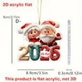 thumbnail image 4 of Leodye 2026 Christmas Ornaments Set of 1, Xmas Tree Decorations , Acrylic Ornaments with Holiday Designs, Merry Christmas Decor, Hanging Tags-3.5*3.14in, 4 of 7