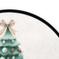 thumbnail image 4 of 36.2 Inch Round Floor Mat Green Christmas Tree with Baubles Carpet Decor Rug for Living Room Bedroom, 4 of 6