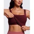 thumbnail image 5 of CRZ YOGA Butterluxe Women’s U Neck Tank Top with Built in Bra Soft Padded Crop Camisole, 5 of 6