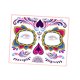 thumbnail image 3 of Tatuaje facial de Halloween Yuyangstore con flores fluorescentes Estilo B, 3 of 8