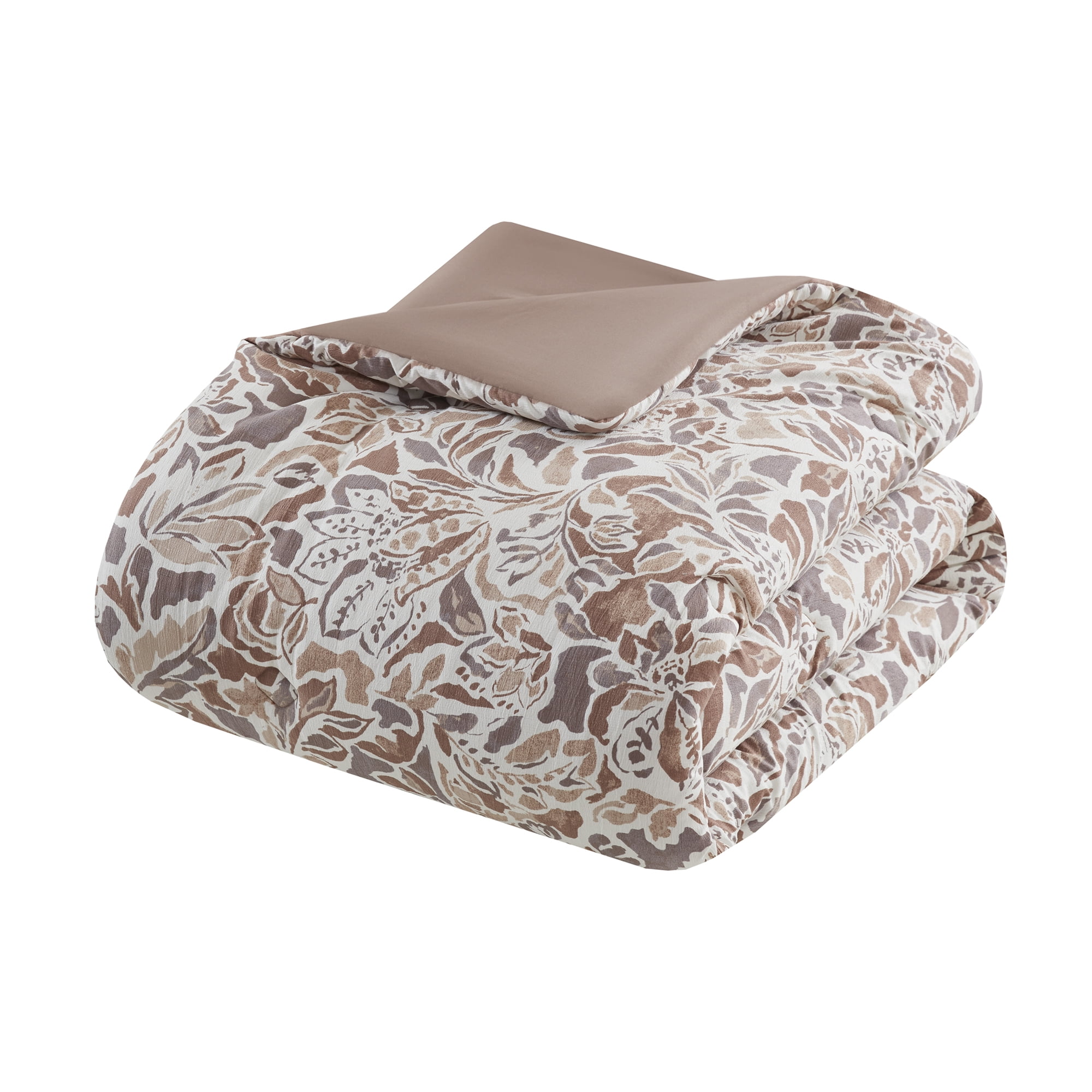 Mainstays Full/Queen Comforter Set, All-Season, 3-Piece, Textured Modern Floral