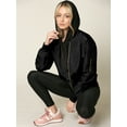 thumbnail image 4 of Made by Johnny Women's Classic Lightweight Jacket Multi Pocket Windbreaker Bomber Jacket XL BLACK, 4 of 6