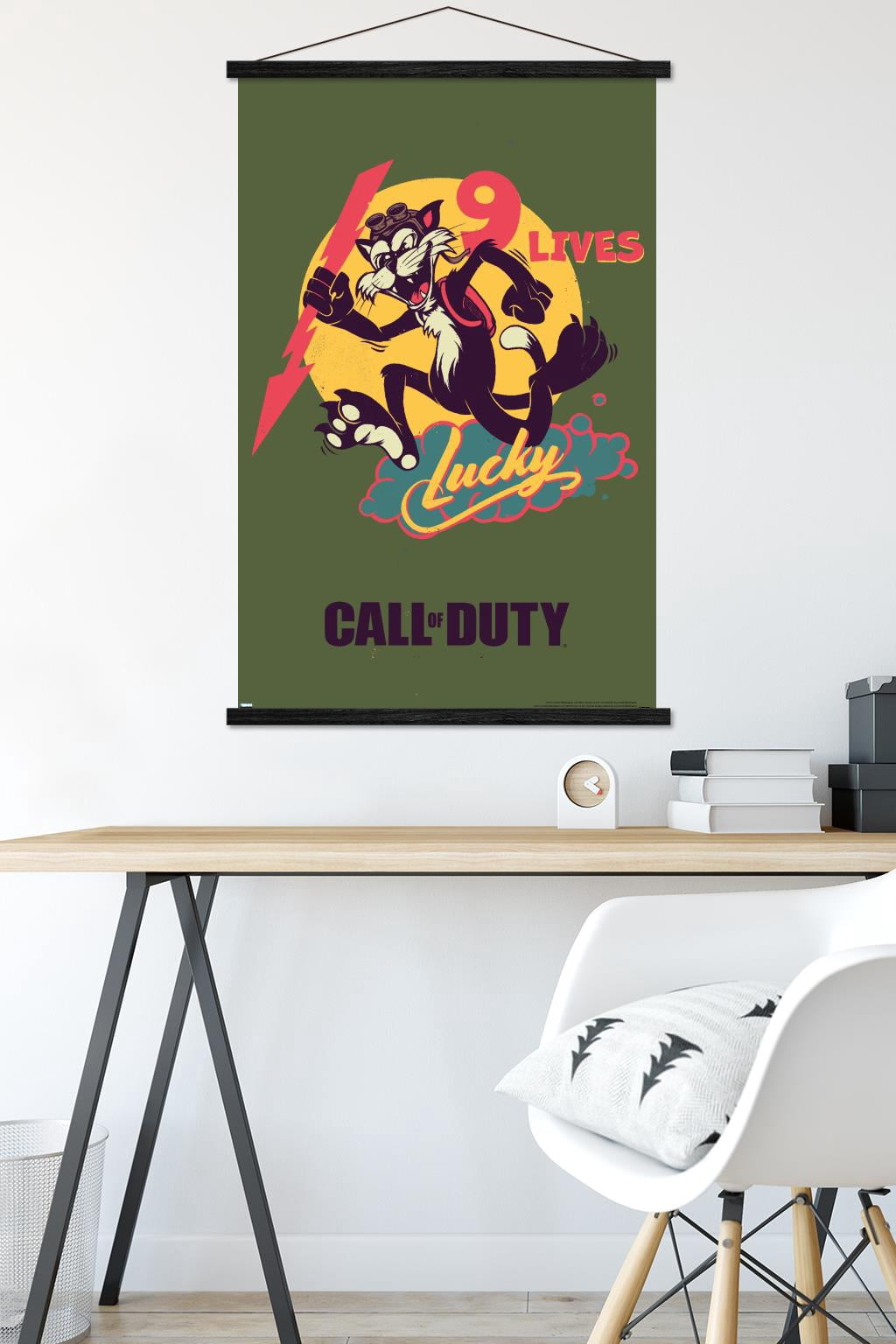 Call of Duty: Vanguard - 9 Lives Wall Poster with Wooden Magnetic Frame, 22.375" x 34"