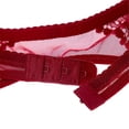 thumbnail image 5 of Liguero de encaje para mujer, ligueros sexys para medias altas hasta el muslo, liguero de encaje sexy para mujer, color rojo, tamaño mediano, 5 of 5