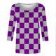 thumbnail image 5 of mfyjkho Tops Para Mujer, Blusa Informal De Moda Para Mujer, Con Cuello Redondo Y Mangas 3/4, Estampada Tops De Gimnasio Para Mujer Xxl, 5 of 6