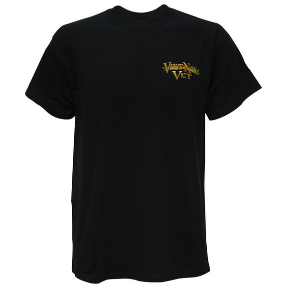 Vietnam Vet Men's Graphic Print Short T-Shirt in Black, Medium