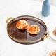 thumbnail image 4 of Bandeja de plástico para almacenar frutas, elegante bandeja redonda para decorar mesas de buffet y dulces. Gris humo, 4 of 9