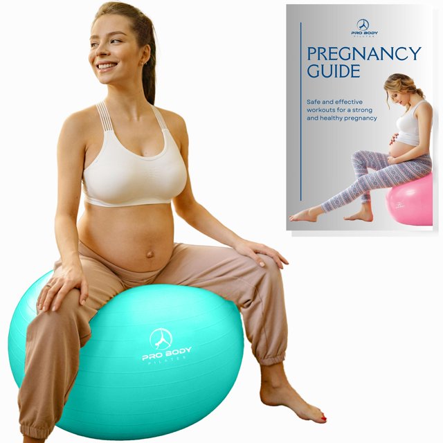 Pelota de embarazo ProBody Pilates de 75 cm con libro
