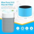 thumbnail image 6 of 2 Pack Blue Pure 211i Max Filter Replacement Compatible with Blue Pure 211i Max Air Purifier, H13 True HEPA & Activated Carbon Filter, Compare to Part #F2MAX, 6 of 8