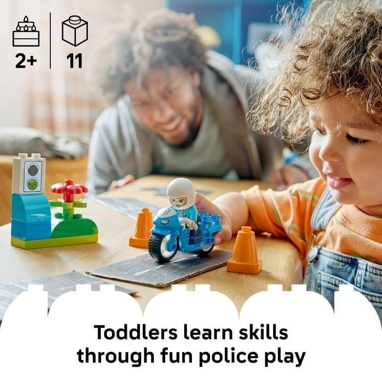 LEGO, DUPLO Town Police Motorcycle Building Toy 10471 for Toddlers