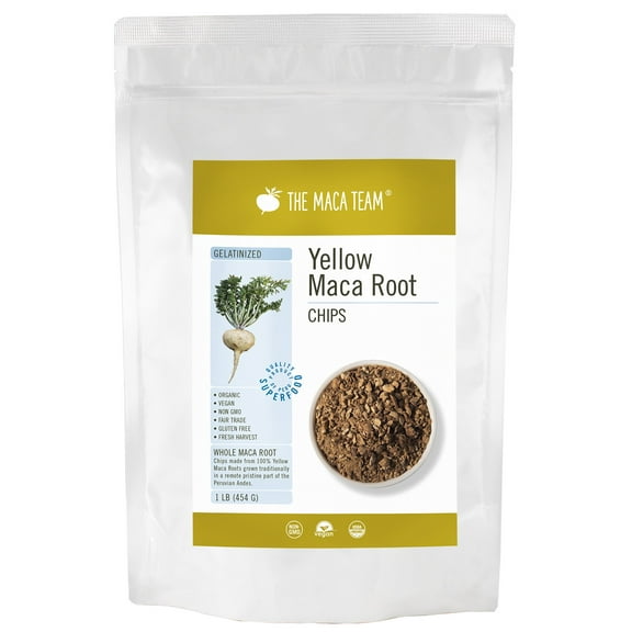 Organic Gelatinized Yellow Maca Chips 1 lb