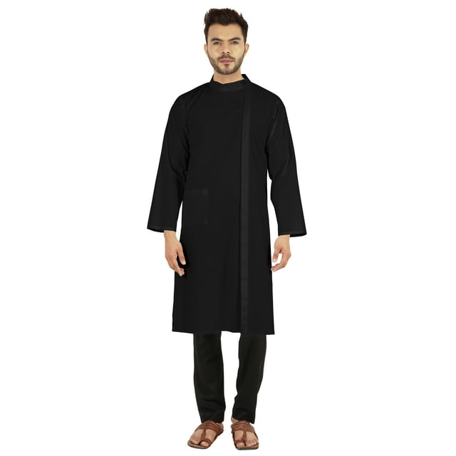 Atasi Indian Designer Kurta For Mens Party Wear Traditional Dress Solid Ethnic Long Shirt