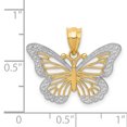 thumbnail image 3 of 14k Yellow Gold Butterfly Necklace Charm Pendant Insect Arachnid, 3 of 7