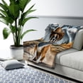 thumbnail image 3 of Welcome Fall Western Cowboy Boxer Enjoys Majestic Autumn Cozy Sherpa Blanket Boxers Dog Lover Gifts Idea Warm Soft Throw Blanket - 01007, 3 of 5